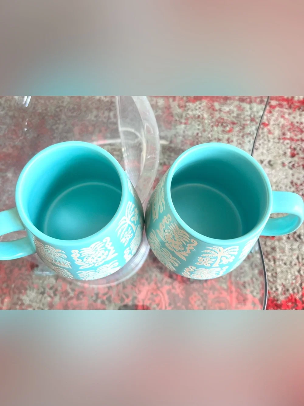 Beautiful set of 2 Opalhouse mugs. Large size. Aqua color. - Picture 4 of 4